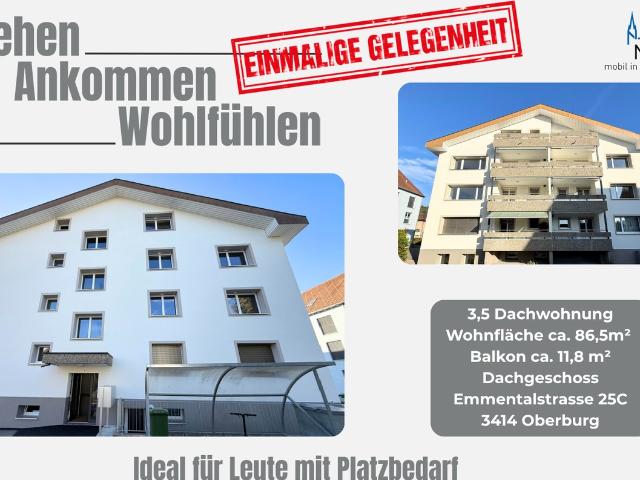 Rent a 3 ½ rooms roof flat in Oberburg Flatfox