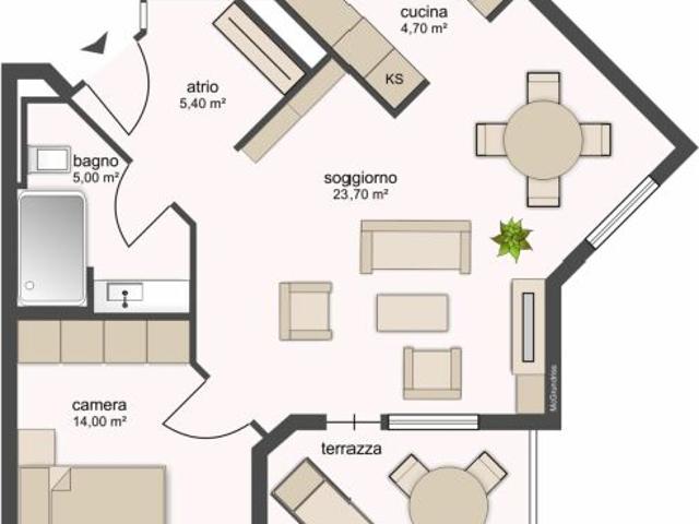 Rent a 2 ½ rooms apartment in Tenero Flatfox