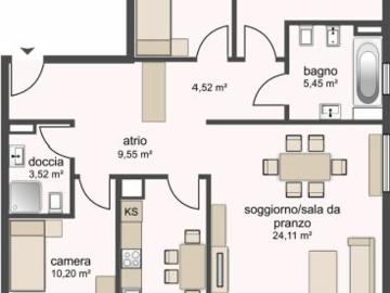 Rent a 4 ½ rooms apartment in Biasca Flatfox