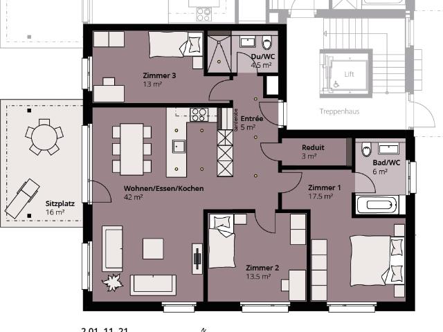Rent a 4 ½ rooms apartment in Herzogenbuchsee Flatfox