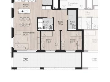 Rent a 4 ½ rooms apartment in Langnau bei Reiden Flatfox