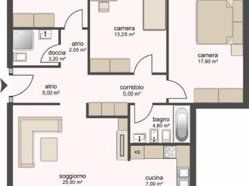 Rent a 4 ½ rooms apartment in Melano Flatfox