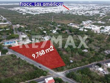 Renta terreno nueva entrada Fracc Las Américas zona Dzityá, Hda.San Antonio Hool