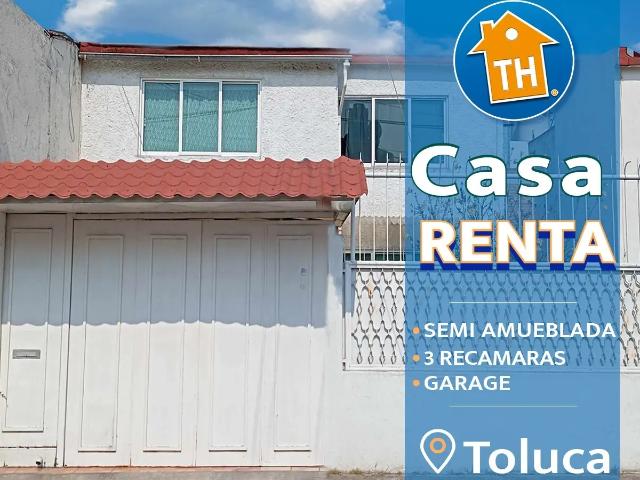 #Renta #casa amplia con garage techado para 1 auto en #Toluca Zona La Mora Maquinita