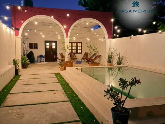 RENTA| CASA FUCSIA | CASA MEXICANA EN SAN SEBASTIÁN MERIDA CON PISCINA