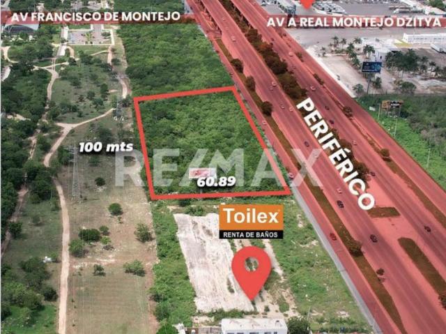 Renta de Terreno comercial sobre Periférico Poniente de Mérida, Yuc