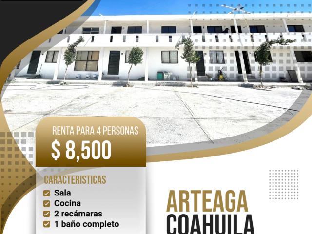 Renta de Apartamentos Amueblados en Privada, Centro de Arteaga, Coahuila $8,500 Mensuales