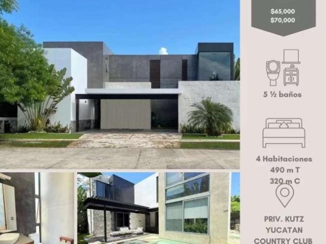 RENTA DE CASA CON O SIN MUEBLES EN YUCATAN COUNTRY CLUB MERI