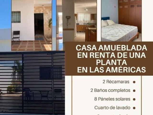 Renta de casa con paneles solares en fracc Las americas mer
