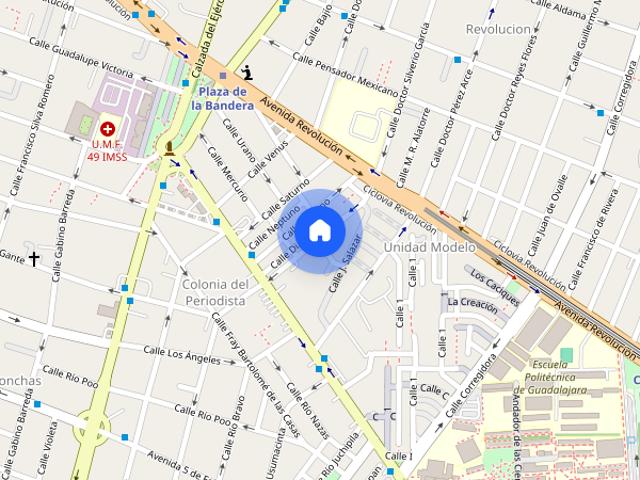 Renta de departamento en 2334 #N/A, Colonia Obrera, C.P. 44420