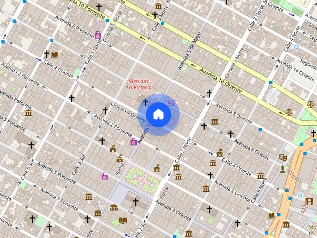 Renta de departamento en Av. 4 Ote. 2, Centro histórico de Puebla, 72000 Heroica Puebla de Zaragoza, Pue. #2, Colonia San Francisco, C.P. 72000