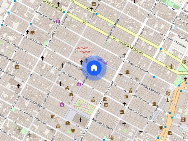 Renta de departamento en Av. 4 Ote. 2, Centro histórico de Puebla, 72000 Heroica Puebla de Zaragoza, Pue. #2, Colonia San Francisco, C.P. 72000