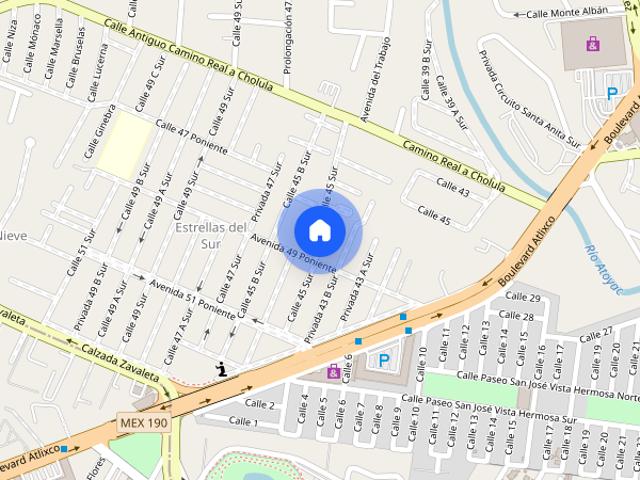 Renta de departamento en Estrellas del Sur, 72190 Puebla. Pue. cerca de la IBERO #4716, Colonia Estrella del Sur, C.P. 72190