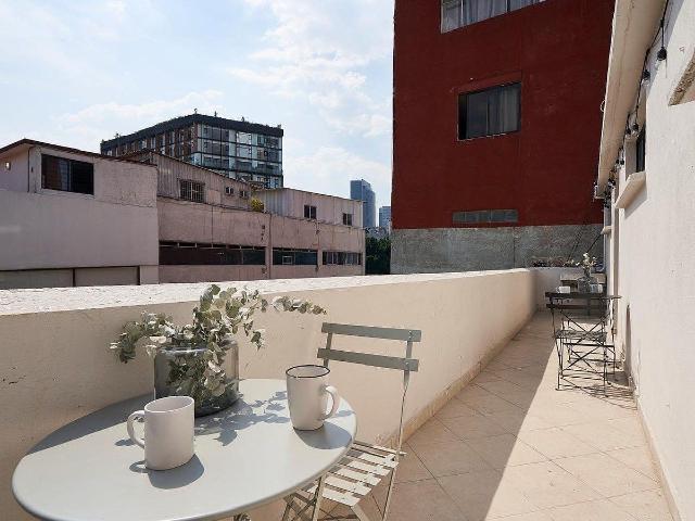 Renta de departamento en Roma Norte amueblado o sin amueblar en Pomona