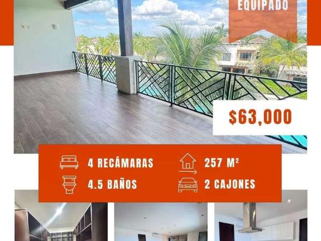 Renta de departamento en yucatan country club merida