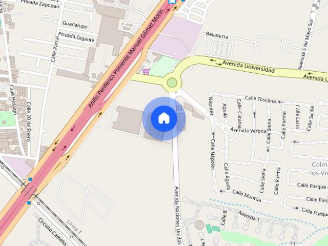 Renta de departamento Naciones Unidas, Andares centro comercial, Virreyes, Ciudad Granja, San Juan de Ocotan #7879, Colonia Virreyes Residencial, C.P. 45110