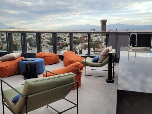 Renta de espectacular departamento nuevo amueblado en la Colonia Roma Sur