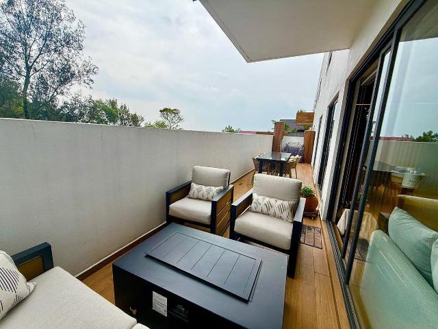 Renta departamento Av Toluca con amplia terraza