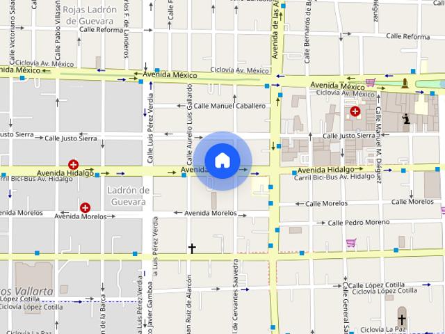 Renta departamento en Av Hidalgo Ladrón de Guevara #1792, Colonia Rojas Ladrón de Guevara, C.P. 44650