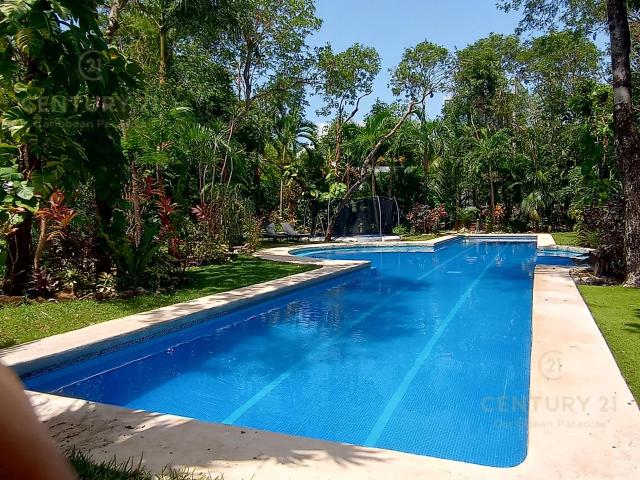 Renta departamento PB amueblado Selvamar Playa del Carmen P3916