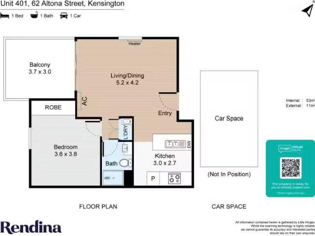 Just in! 401/62 Altona Street, Kensington VIC 3031
