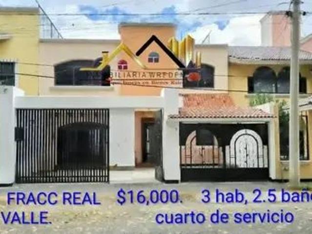 RENTO CASA FRACCIONAMIENTO RESIDENCIAL REAL DEL VALLE, PACHUCA
