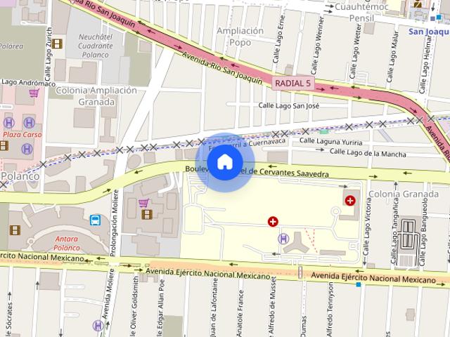 Rento Departamento en Plaza Carso Moliere 2 Recamaras Amueblado