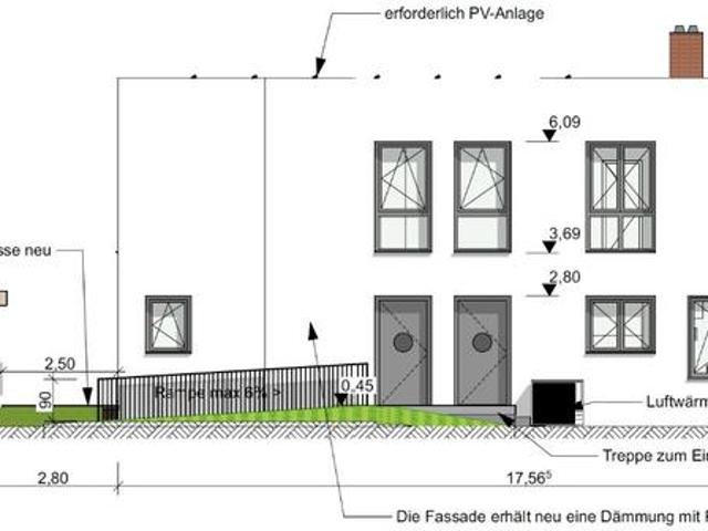 Renditehaus mit Baugenehmigung: 4 Wohnungen, 280 m²