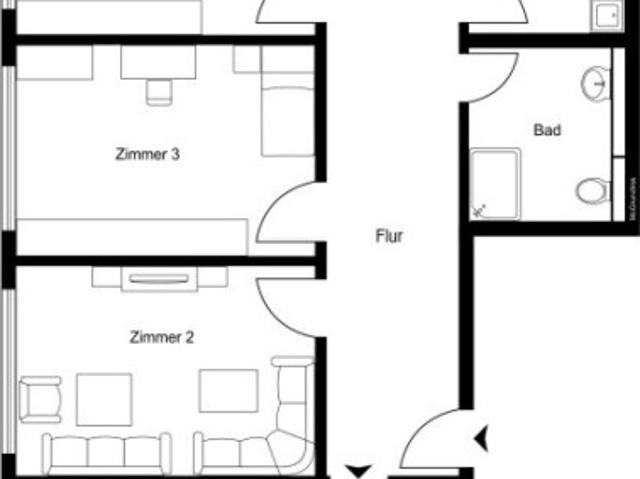 Renditestarke Wohnung mit fünf möblierten Einheiten in zentraler Lage