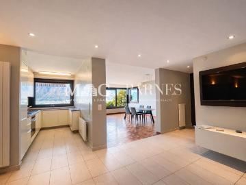 Bissone: 4.5 room apartment, garden, garage, lake view