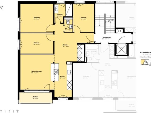 Rénové à neuf, appartement de 4 pièces