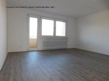 Renoviert und bezugsfertig 3 Zimmerwohnung im 3. OG mit Balkon in grüner und ruhiger Umgebung.