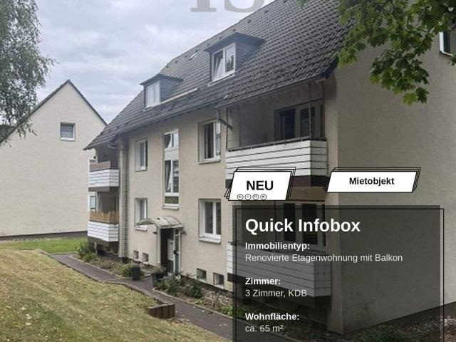 RESERVIERT! Renovierte Etagenwohnung in ruhier aber dennoch zentraler Lage von Neuenrade!
