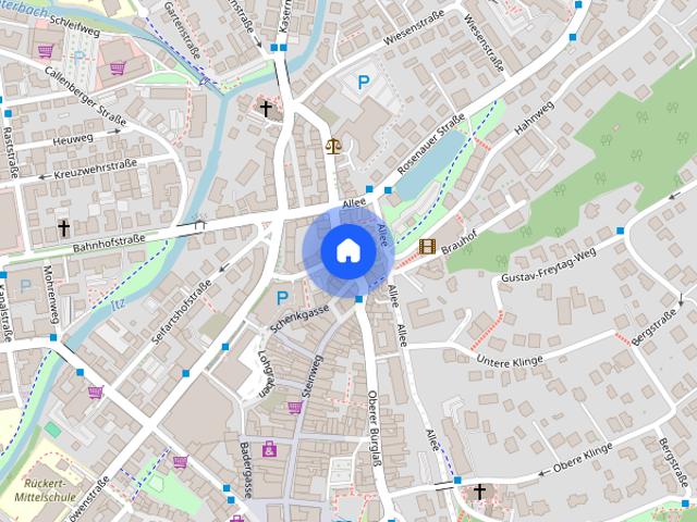Renovierte & helle 3,5 Zi.Wohnung mit Veste Blick in zentraler Stadtlage