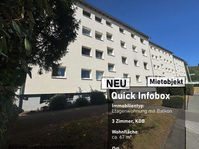 Renovierte und gepflegte 3 Zimmer Mietwohnung mit Balkon in kinderfreundlicher und ruhiger Lage der Stadt Plettenberg