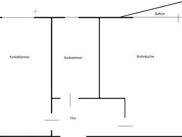 Renovierte 1 Zimmer Wohnung mit Balkon