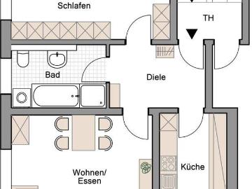 renovierte 2 Zimmer Erdgeschosswohnung in Neuendettelsau!