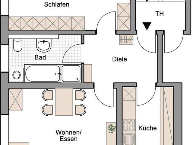 renovierte 2 Zimmer Erdgeschosswohnung in Neuendettelsau!