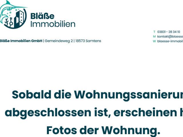 Renovierte 2 Zimmer Wohnung mit Balkon in ruhiger Lage in Samtens