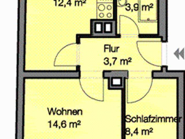 Renovierte 2 Zimmerwohnung im Erdgeschoss neues Bad!