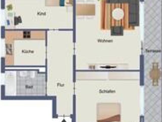 Renovierte 3 Zi Wohnung mit Balkon und Einbauküche in Nürnberg