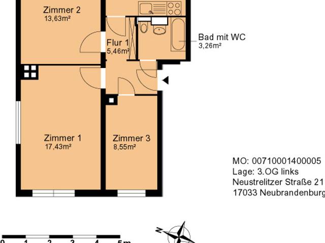 Renovierte 3 Zimmer Wohnung ab 31.07.2026