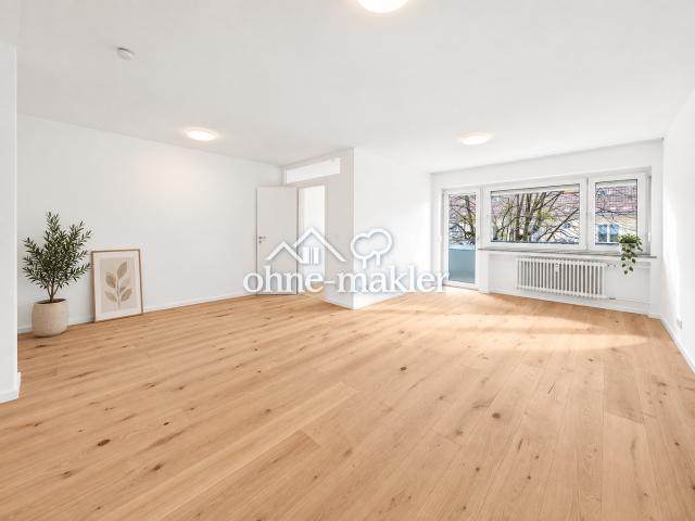 Renovierte 3 Zimmer Wohnung m. Balkon, leerstehend, provisionsfrei von privat