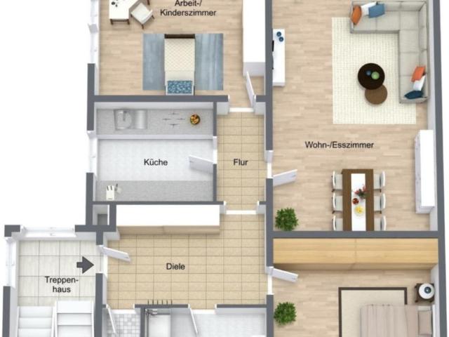 Renovierte 3 Zimmer Wohnung mit Balkon in Schifferstadt