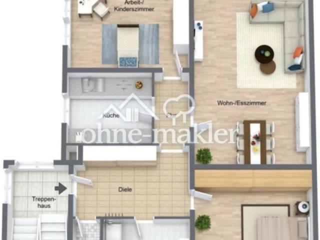 Renovierte 3 Zimmer Wohnung mit Balkon in Schifferstadt