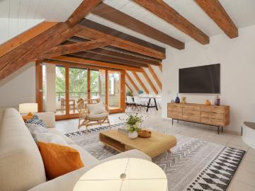 Renovierte 5½ Zimmer Maisonette Wohnung im historischen «Schlössli» von Koblenz zu verkaufen