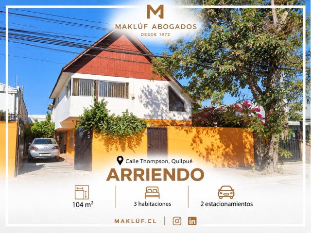 Rebajada! Casa 3 dormitorios en arriendo en pleno centro de Quilpué