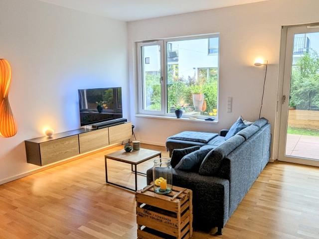 Recently built, energy efficient apartment with garden near Friedrichshain