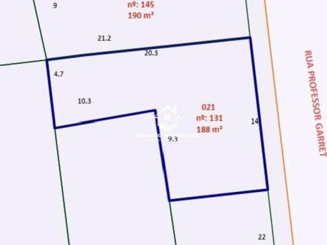 REF 10520 Terreno para Venda, 188 m²