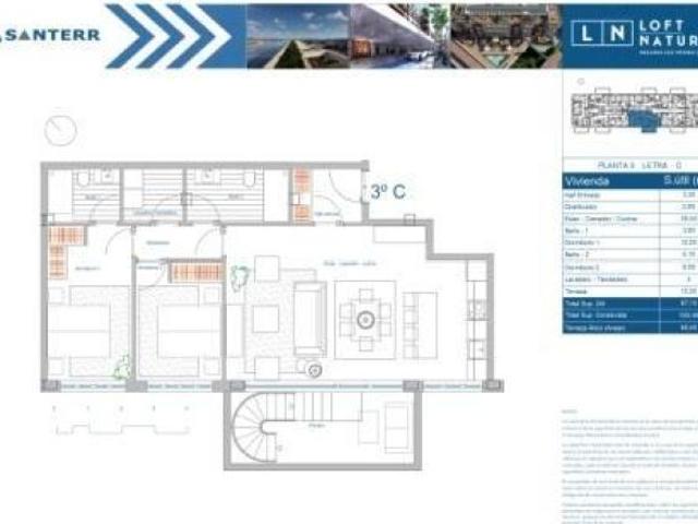 REF 4218 ÁTICO 2 DORM. CON TERRAZA DE 60m2 MOS